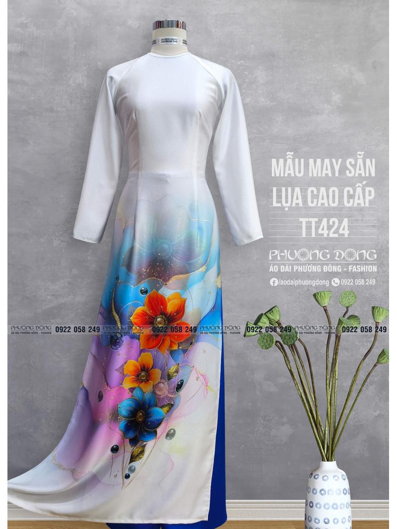 Áo Dài Truyền Thống Lụa Cao Cấp TT424